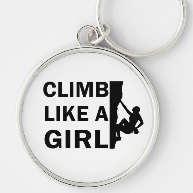 climb like a girl keychain (Front)