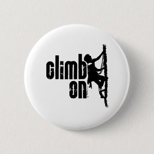 Climb On 2 Inch Round Button