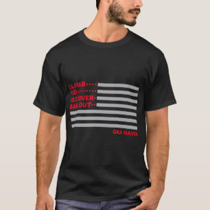 Climb Rig Recover Bailout American Flag T-shirt