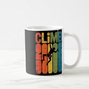 Climb Rock Climber Climbing Vintage Bouldering Ret Coffee Mug