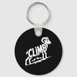 Climb - Rock Climbing And Bouldering Bighorn Ram W Keychain