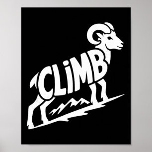 Climb - Rock Climbing And Bouldering Bighorn Ram W Poster