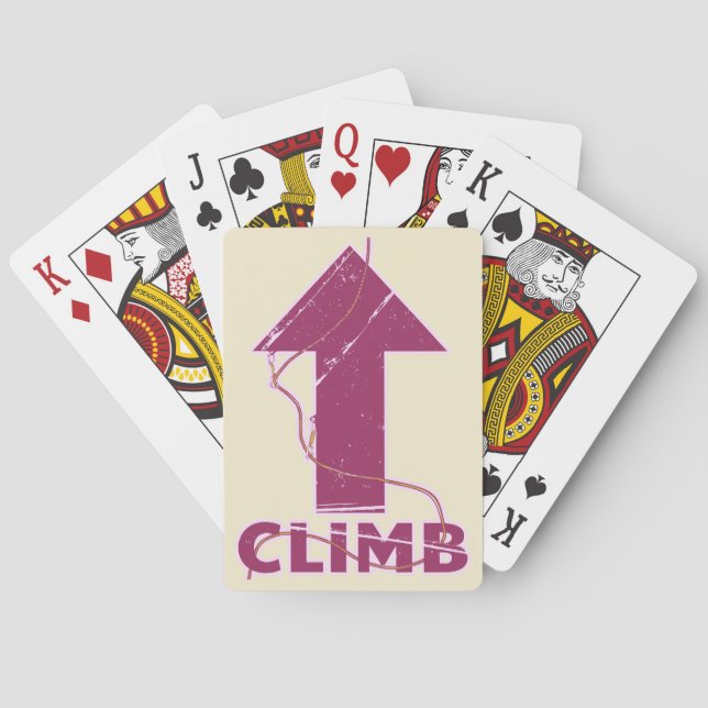 Climb rock climbing rope playing cards (Back)