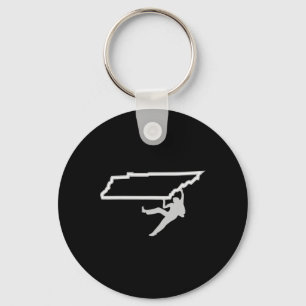 Climb Tennessee State For Mountain Climbers  Keychain