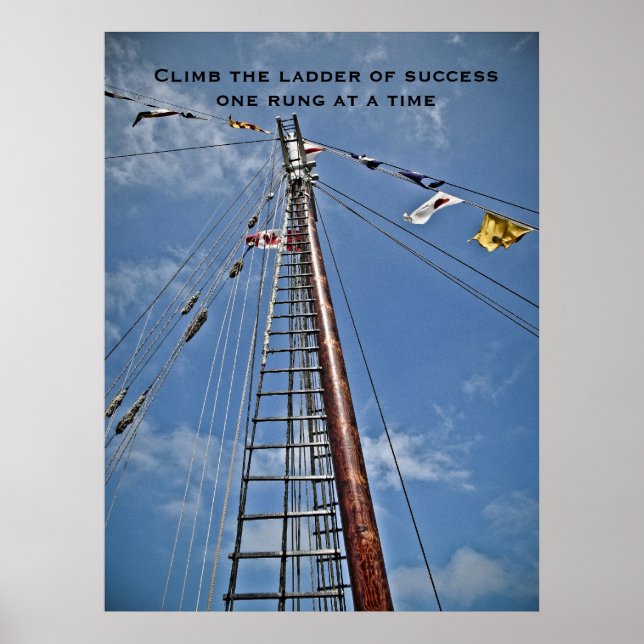Climb The Ladder Of Success motivational print (Front)