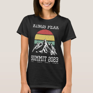 Climbed Kings Peak Utah Summit Club 2023 Sun Hike  T-Shirt
