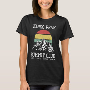 Climbed Kings Peak Utah Summit Club Sun Hike USA H T-Shirt