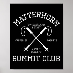 Climbed Problemhorn Summit Club Hike Switzerland I Poster