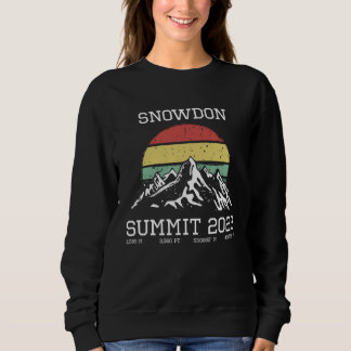 Climbed Snowdon Summit 2023 Hike Wales UK Sun Hiki Sweatshirt