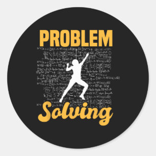 Climber Bouldering Problem Solving Climber Rock Cl Classic Round Sticker
