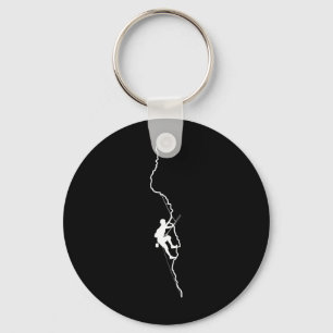Climber Bouldering Rock Climbing Mountaineer Silho Keychain