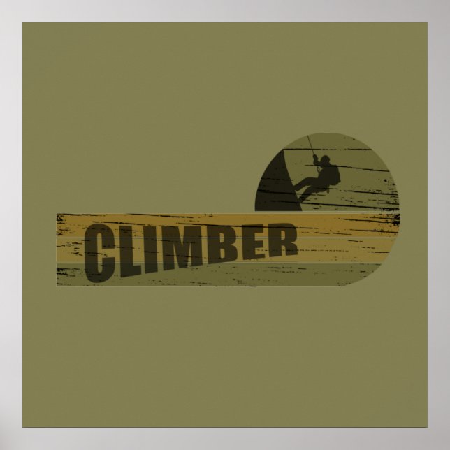 climber climbing lover poster (Front)