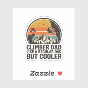 Climber Dad Vintage Sunset Funny T-Shirt Design_1
