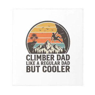 Climber Dad Vintage Sunset Funny T-Shirt Design_1 Notepad