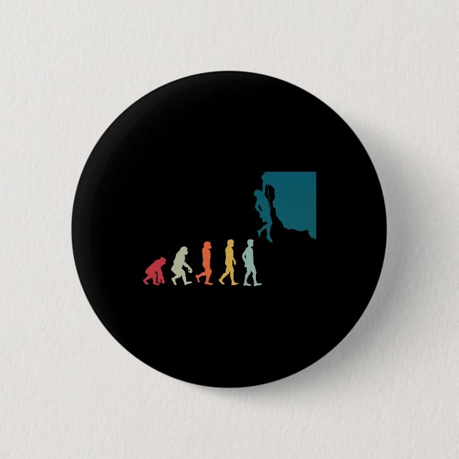 Climber Evolution Climbing  2 Inch Round Button (Front)