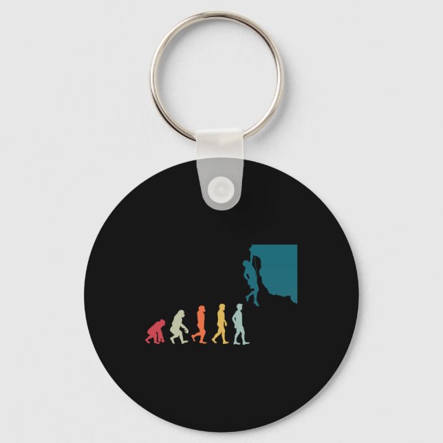 Climber Evolution Climbing  Keychain (Front)