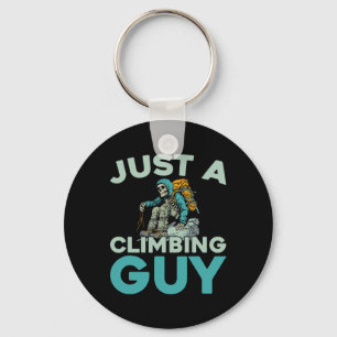Climber Mountain - Climb Bouldering Rock Just A Cl Keychain