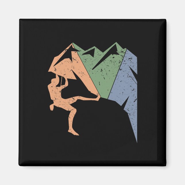Climber Mountaineering Rock Climbing Mountains  Magnet (Front)