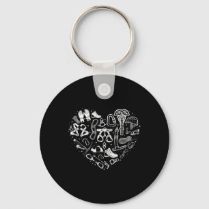 Climber Rock Climbing Equipment Girl Heart Carabin Keychain