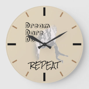 Climber's Creed Large Clock