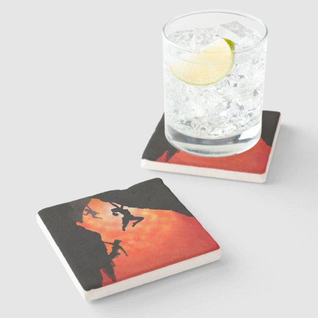 climbers stone coaster (Side)