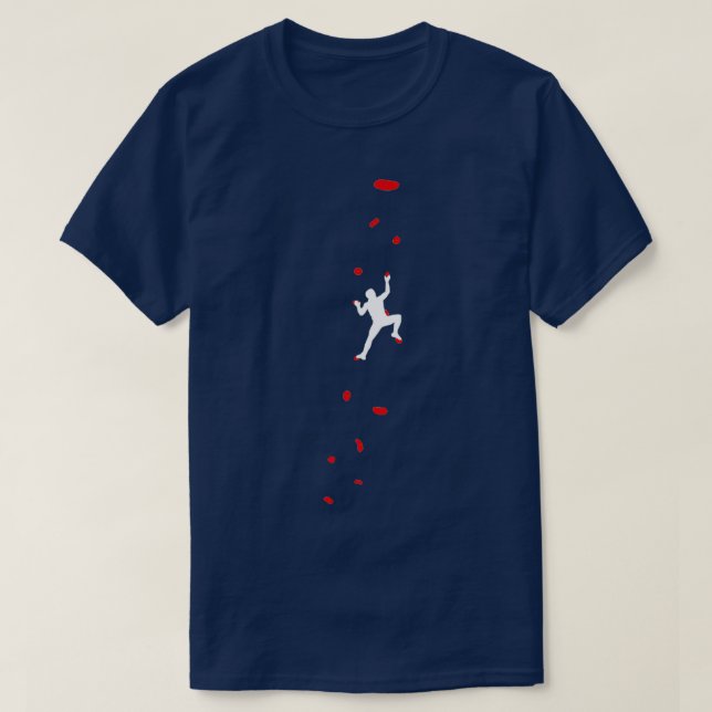 Climbing And Bouldering In The Climbing Gym T-Shirt (Design Front)