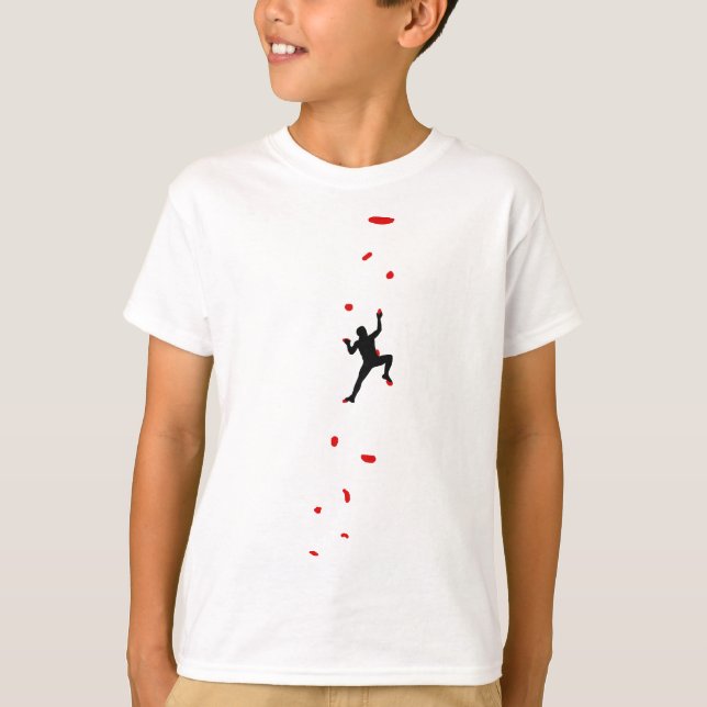 Climbing And Bouldering In The Climbing Gym T-Shirt (Front)