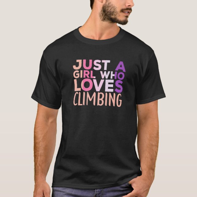 Climbing Apparel Rock Climber Bouldering for Women T-Shirt (Front)