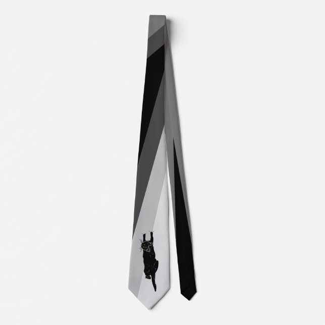 Climbing Black Cat Tie (Front)