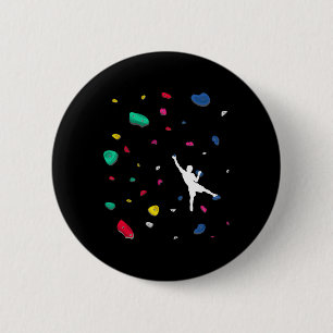 Climbing Boulder Wall Rock Climber Bouldering _2 2 Inch Round Button