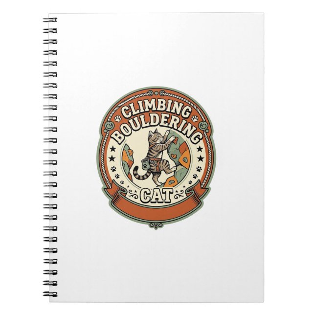 Climbing Bouldering Cat Climbing Bouldering Cat Vi Notebook (Front)