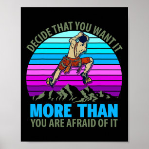 Climbing Bouldering Climber Mountain Climber Rock Poster