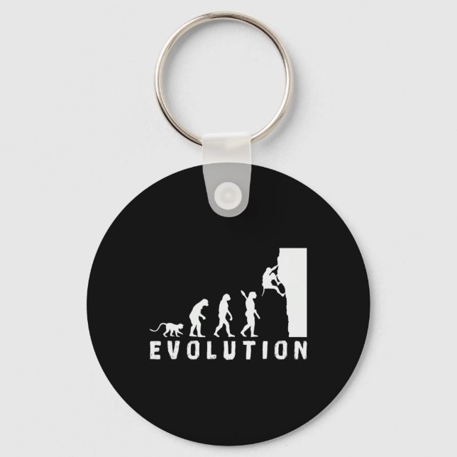 Climbing Bouldering Evolution  Keychain (Front)