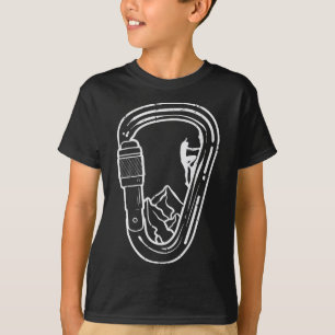 Climbing Carabiner Rock Climber Cool Mountain Men T-Shirt
