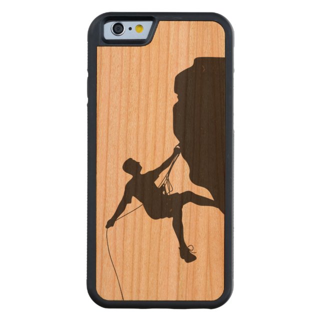 Climbing Carved Wood iPhone Case (Back)
