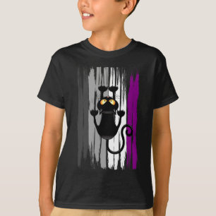 Climbing Chaos Cat Ace Pride Funny Aual Scratch St T-Shirt