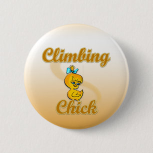 Climbing Chick 2 Inch Round Button