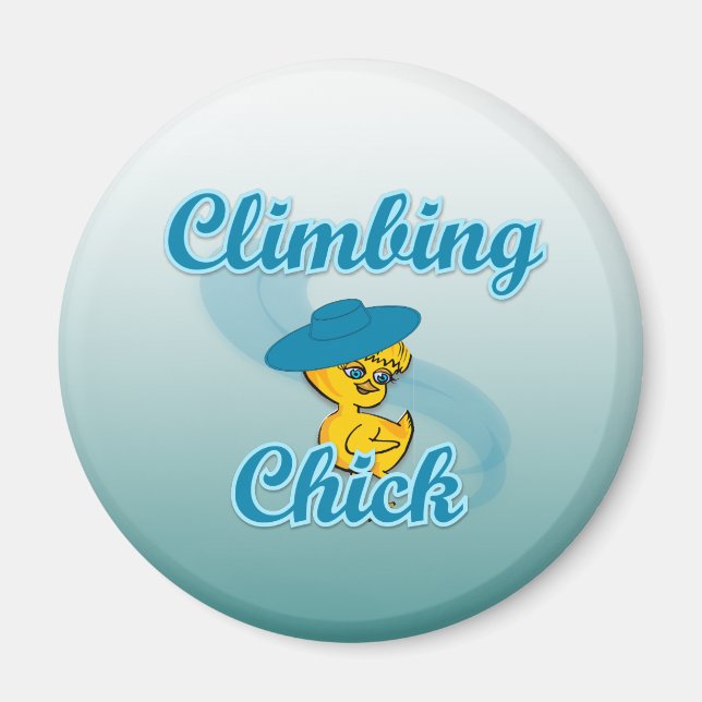 Climbing Chick #3 Magnet (Front)