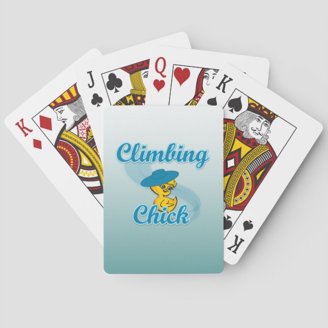 Climbing Chick #3 Playing Cards (Back)
