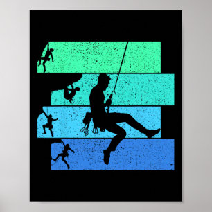 Climbing Climber Bouldering Boulder Kids Boys Men  Poster
