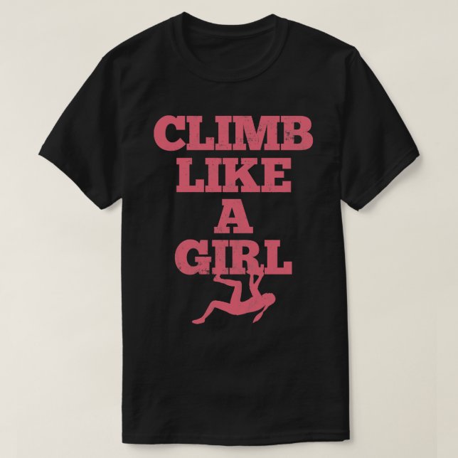 Climbing Climber Climb T-Shirt (Design Front)