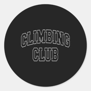Climbing Club Varsity University College Campus Al Classic Round Sticker