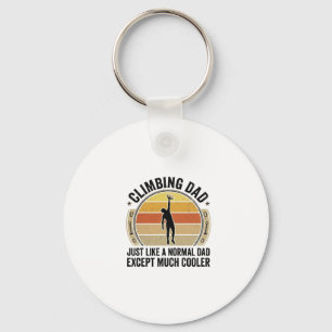 Climbing Dad Vintage Rock Climbing Shirt Design_1 Keychain