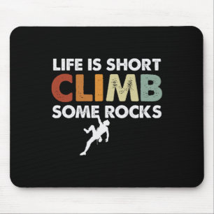 Climbing Design - Vintage Rock Climbing  Mouse Pad