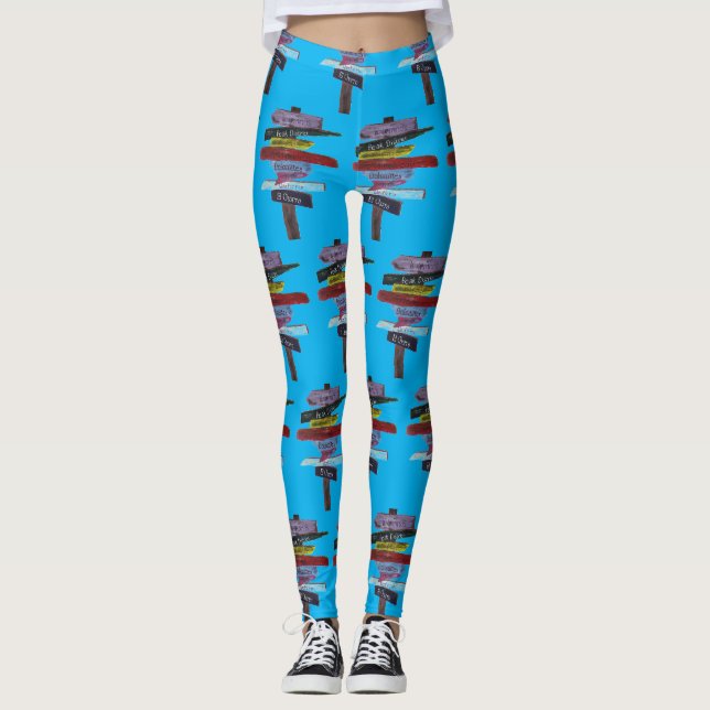 Climbing Destinations Leggings (Front)