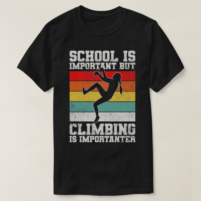 Climbing Girl Climber Bouldering T-Shirt (Design Front)