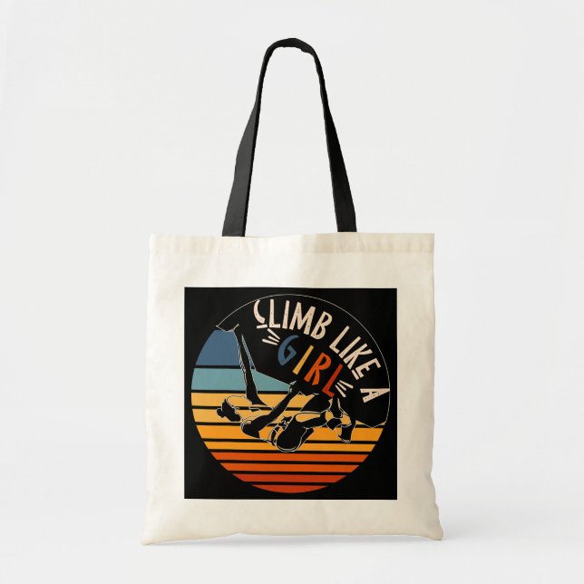 Climbing Girl Climber Women Bouldering  Tote Bag (Front)