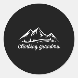 Climbing Grandma - Hiking  Classic Round Sticker