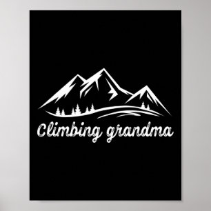 Climbing Grandma - Hiking Poster