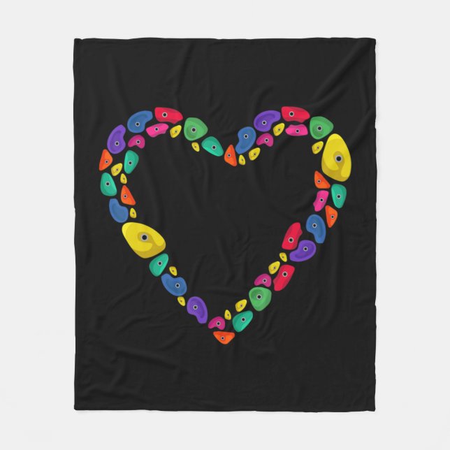 Climbing Heart Indoor Wall Climbing  Fleece Blanket (Front)